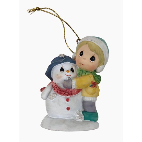 Precious Moments Snowman Girl Windchime Enesco 672289 Resin 1999 Ornament - Picture 3 of 10